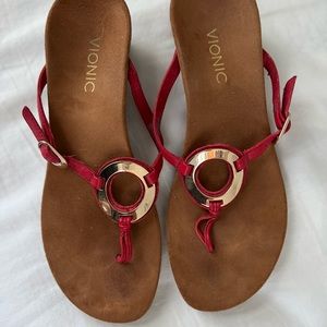 Vionic Park Orchid Wedge Sandals